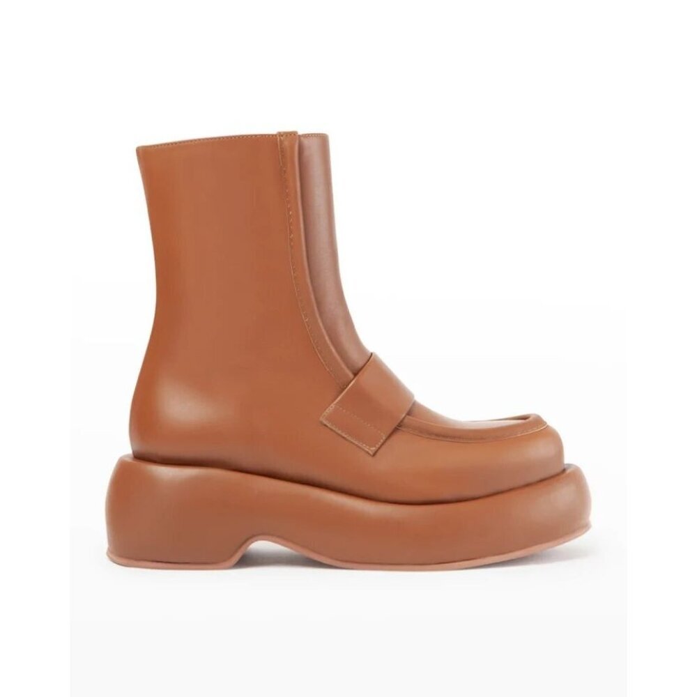 Paloma Barcelo Mika‎ Iris Leather Loafer Boots. Sz: EU 38/US 7.5 - 8.0
